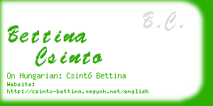 bettina csinto business card